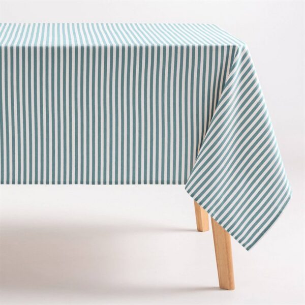 Stain-Resistant Cotton Tablecloth Fabric Touch Stripes Arenza