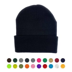 Beanies Caps Toboggan Cuffed Soft Knit in Bulk